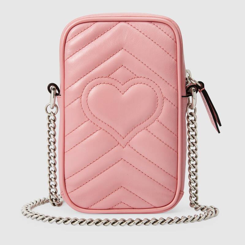 Gucci GG Marmont Mini Shoulder Bag 598597 Pastel pink